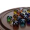 WE Games Marble Solitaire Game - Solid Maple Wood with Hand Blown Glass Marbles - 12 in. (Made in USA)
